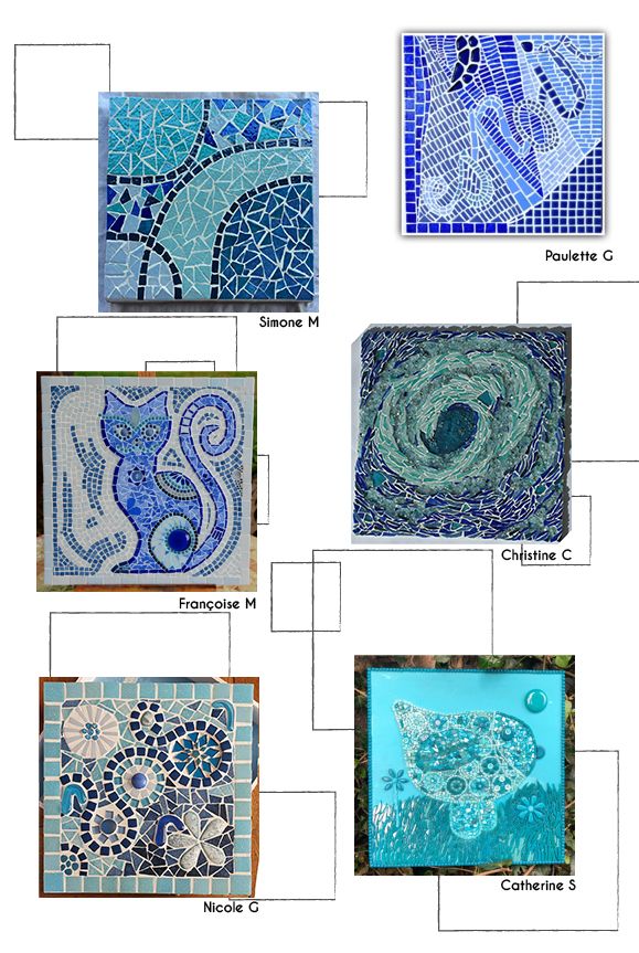 Mosaïques bleues concours Monochrome de Côté Mosaïque